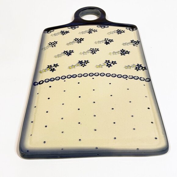 Unikat Polish Pottery Cheese Cutting Board Charcuterie Serving 11” Signed - Picture 3 of 5